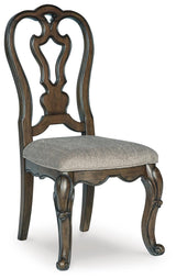 Maylee Dark Brown Dining Table and 8 Chairs from Ashley Furniture - Luna Furniture