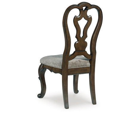 Maylee Dark Brown Dining Table and 6 Chairs from Ashley - Luna Furniture