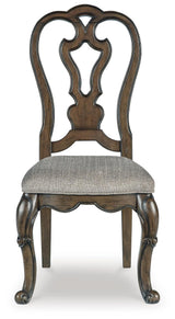 Maylee Dark Brown Dining Table and 8 Chairs from Ashley Furniture - Luna Furniture