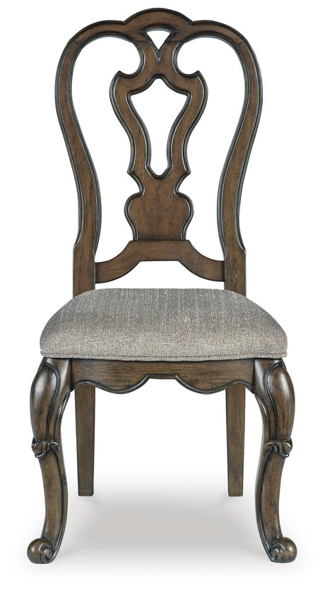 Maylee Dark Brown Dining Table and 8 Chairs from Ashley Furniture - Luna Furniture