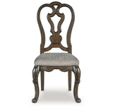 Maylee Dark Brown Dining Table and 6 Chairs from Ashley Furniture - Luna Furniture