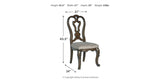 Maylee Dining Table and 10 Chairs with Storage in Dark Brown from Ashley Furniture - Luna Furniture