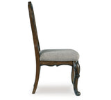 Maylee Dining Table and 10 Chairs with Storage in Dark Brown from Ashley Furniture - Luna Furniture