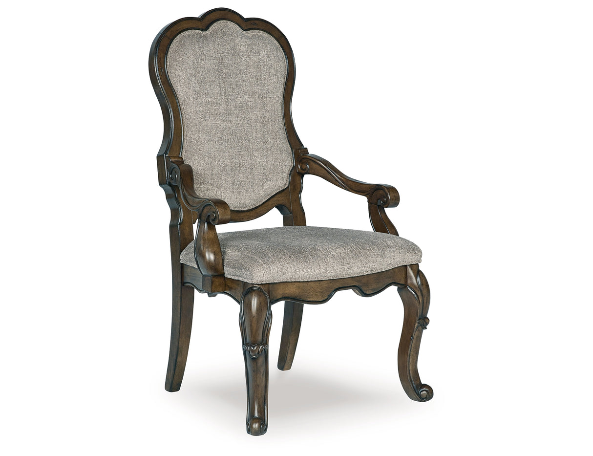 Maylee Dark Brown Dining Table and 4 Chairs from Ashley Furniture - Luna Furniture