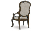 Maylee Dark Brown Dining Arm Chair, Set of 2 from Ashley Furniture - Luna Furniture