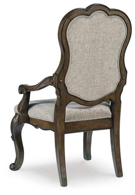 Maylee Dark Brown Dining Table and 6 Chairs from Ashley - Luna Furniture