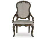 Maylee Dark Brown Dining Arm Chair, Set of 2 from Ashley Furniture - Luna Furniture