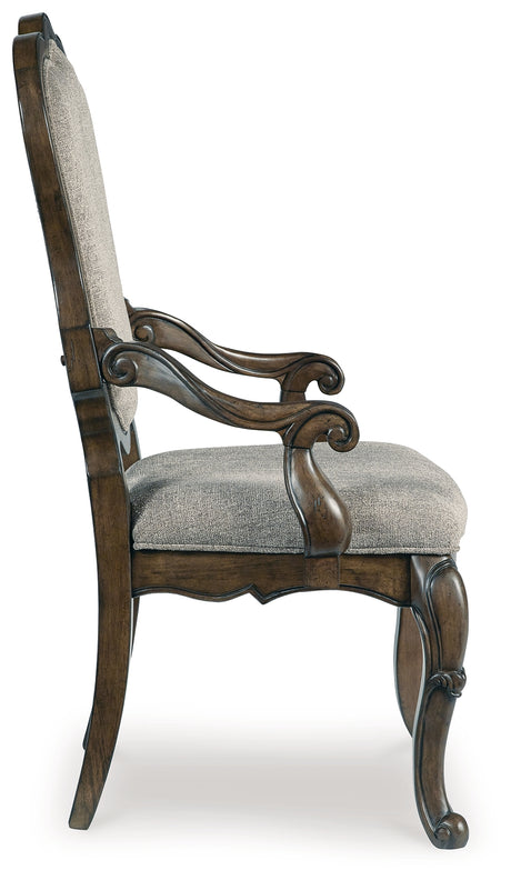 Maylee Dark Brown Dining Table and 10 Chairs from Ashley - Luna Furniture