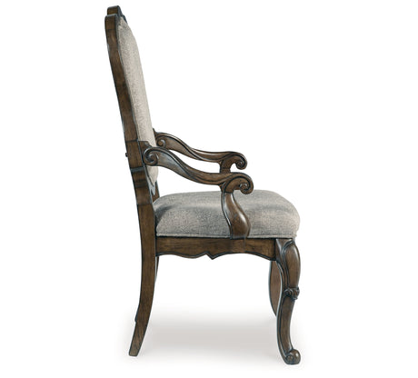 Maylee Dark Brown Dining Table and 8 Chairs from Ashley - Luna Furniture