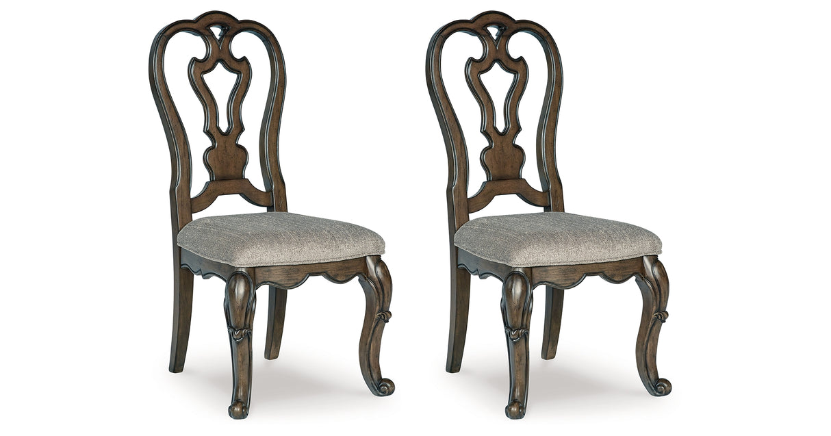 Maylee Dark Brown Dining Chair, Set of 2 from Ashley Furniture - Luna Furniture
