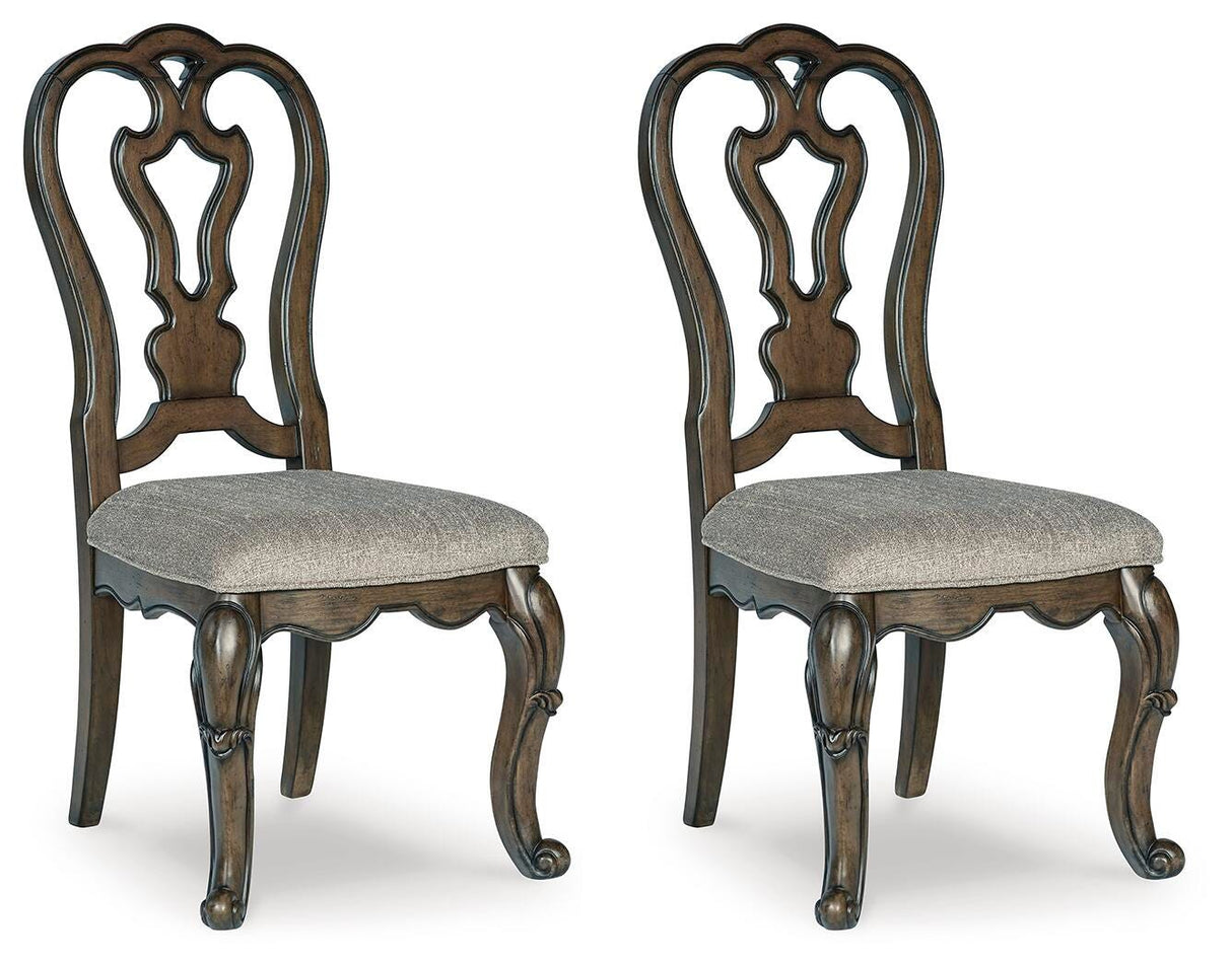 Maylee Dark Brown Dining Chair, Set of 2 from Ashley Furniture - Luna Furniture