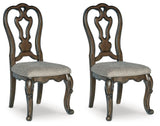 Maylee Dark Brown Dining Chair, Set of 2 from Ashley Furniture - Luna Furniture