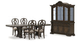 Maylee Dining Table and 4 Chairs with Storage in Dark Brown from Ashley Furniture - Luna Furniture