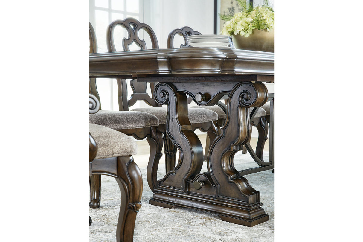 Maylee Dark Brown Dining Extension Table from Ashley - Luna Furniture
