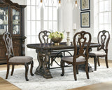 Maylee Dining Table and 8 Chairs in Dark Brown from Ashley Furniture - Luna Furniture