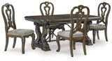 Maylee Dining Table and 8 Chairs in Dark Brown from Ashley Furniture - Luna Furniture