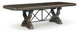 Maylee Dark Brown Dining Table and 4 Chairs from Ashley Furniture - Luna Furniture