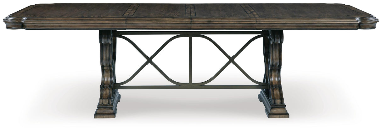 Maylee Dark Brown Dining Extension Table from Ashley - Luna Furniture