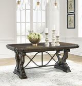 Maylee Dark Brown Dining Extension Table from Ashley - Luna Furniture