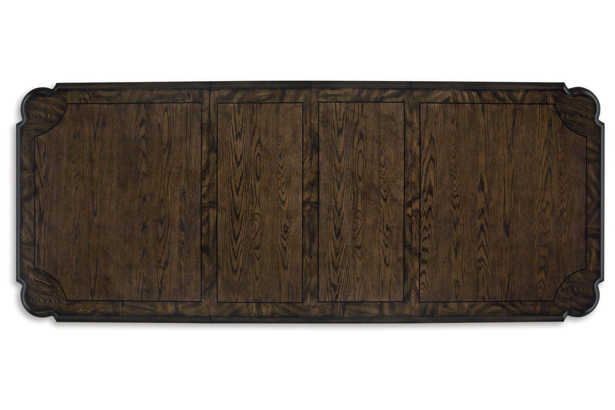 Maylee Dark Brown Dining Extension Table from Ashley - Luna Furniture