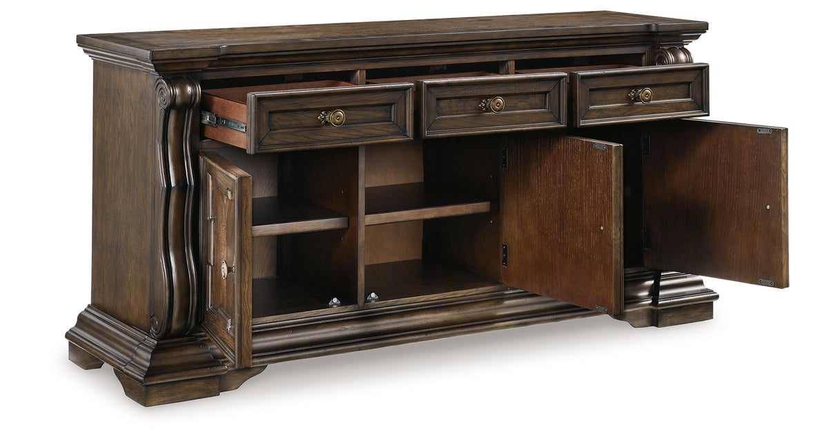 Maylee Dark Brown Dining Buffet from Ashley Furniture - Luna Furniture