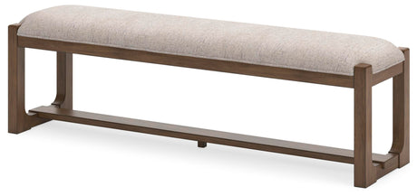 Cabalynn Oatmeal/Light Brown Dining Table, 2 Chairs and Bench from Ashley - Luna Furniture