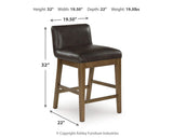 Cabalynn Light Brown Counter Height Dining Table and 6 Barstools from Ashley Furniture - Luna Furniture