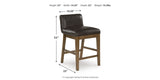 Cabalynn Light Brown Counter Height Dining Table and 6 Barstools from Ashley Furniture - Luna Furniture