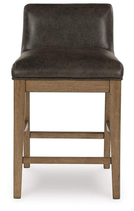 Cabalynn Light Brown Counter Height Dining Table and 6 Barstools from Ashley - Luna Furniture