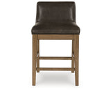 Cabalynn Light Brown Counter Height Barstool, Set of 2 from Ashley - Luna Furniture