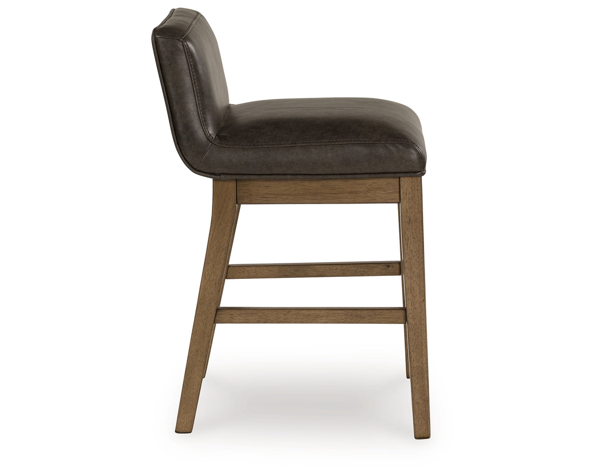 Cabalynn Light Brown Counter Height Barstool, Set of 2 from Ashley - Luna Furniture