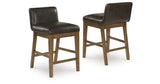 Cabalynn Light Brown Counter Height Barstool, Set of 2 from Ashley - Luna Furniture
