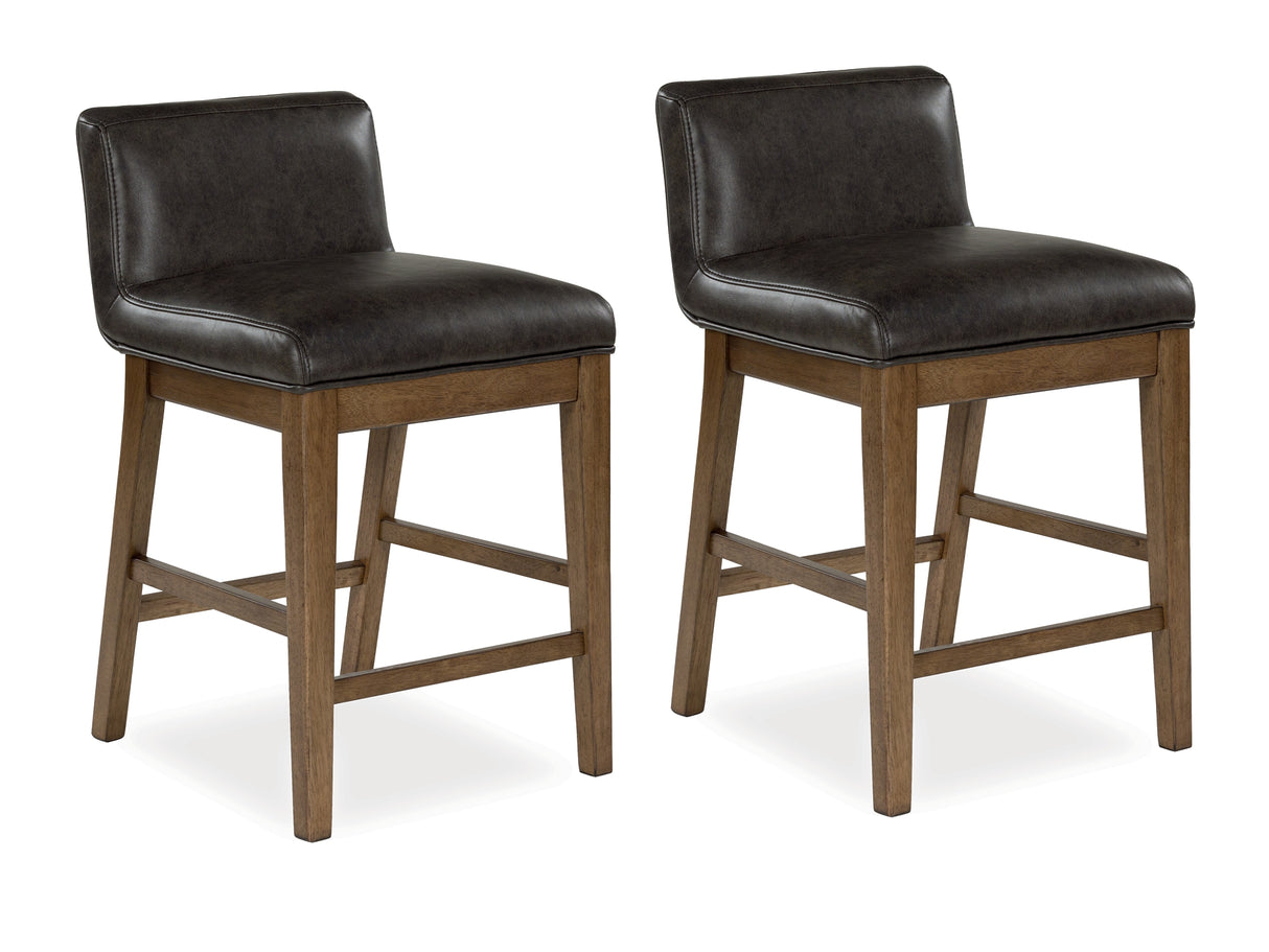 Cabalynn Light Brown Counter Height Barstool, Set of 2 from Ashley - Luna Furniture