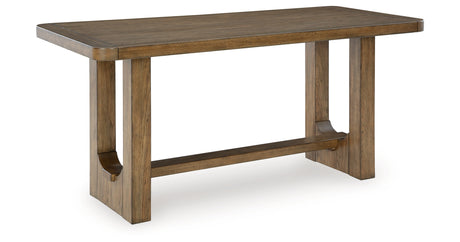 Cabalynn Counter Height Dining Table and 4 Barstools in Light Brown from Ashley - Luna Furniture