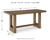Cabalynn Light Brown Counter Height Dining Table and 6 Barstools from Ashley Furniture - Luna Furniture