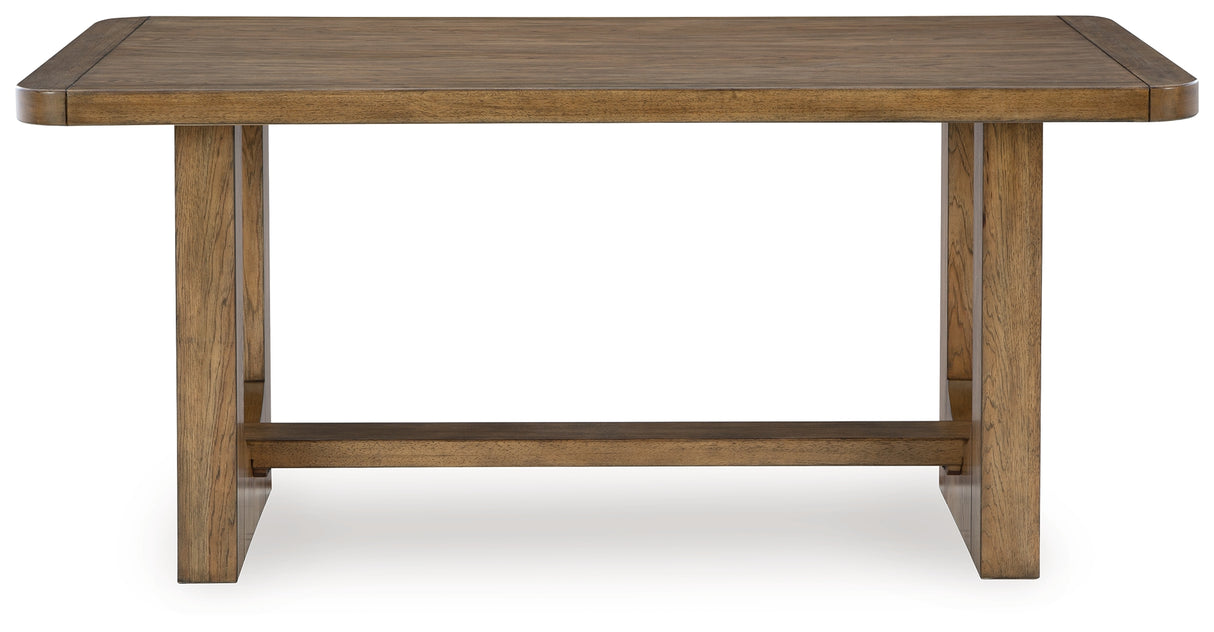 Cabalynn Light Brown Counter Height Dining Table and 4 Barstools from Ashley Furniture - Luna Furniture