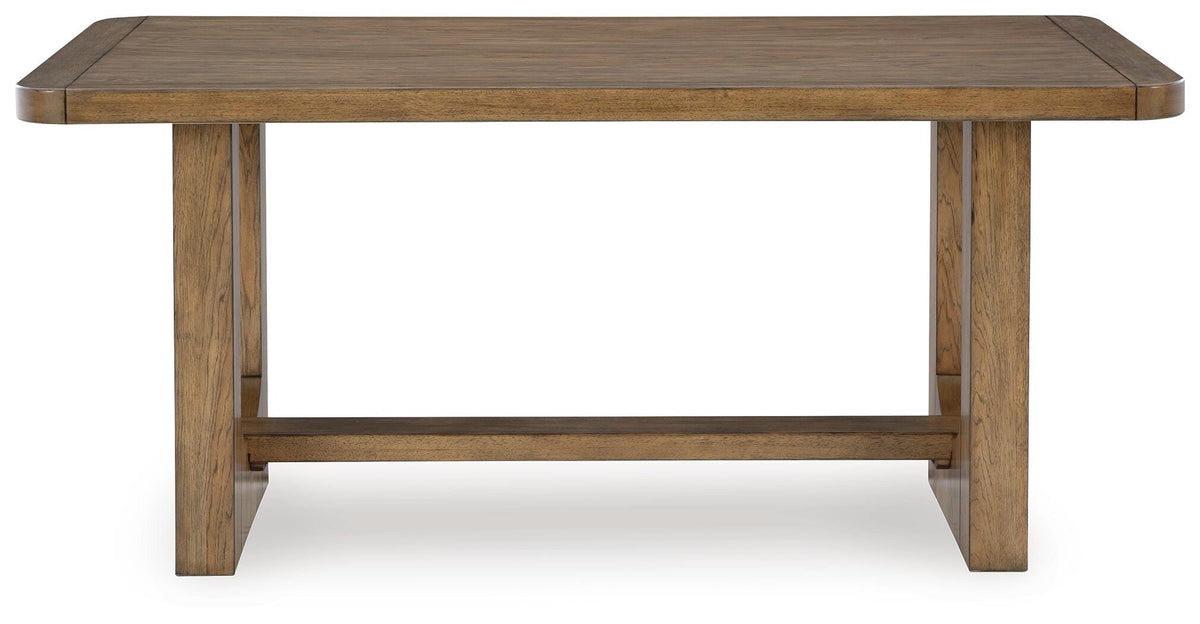 Cabalynn Counter Height Dining Table and 6 Barstools in Light Brown from Ashley - Luna Furniture