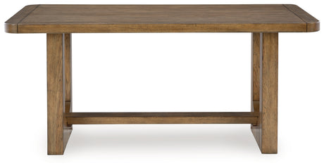 Cabalynn Light Brown Counter Height Dining Table and 6 Barstools from Ashley - Luna Furniture