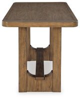 Cabalynn Counter Height Dining Table and 6 Barstools with Storage in Light Brown from Ashley Furniture - Luna Furniture