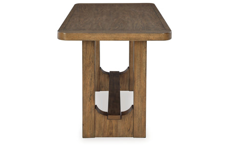 Cabalynn Light Brown/Oatmeal Counter Height Dining Table and 4 Barstools from Ashley Furniture - Luna Furniture
