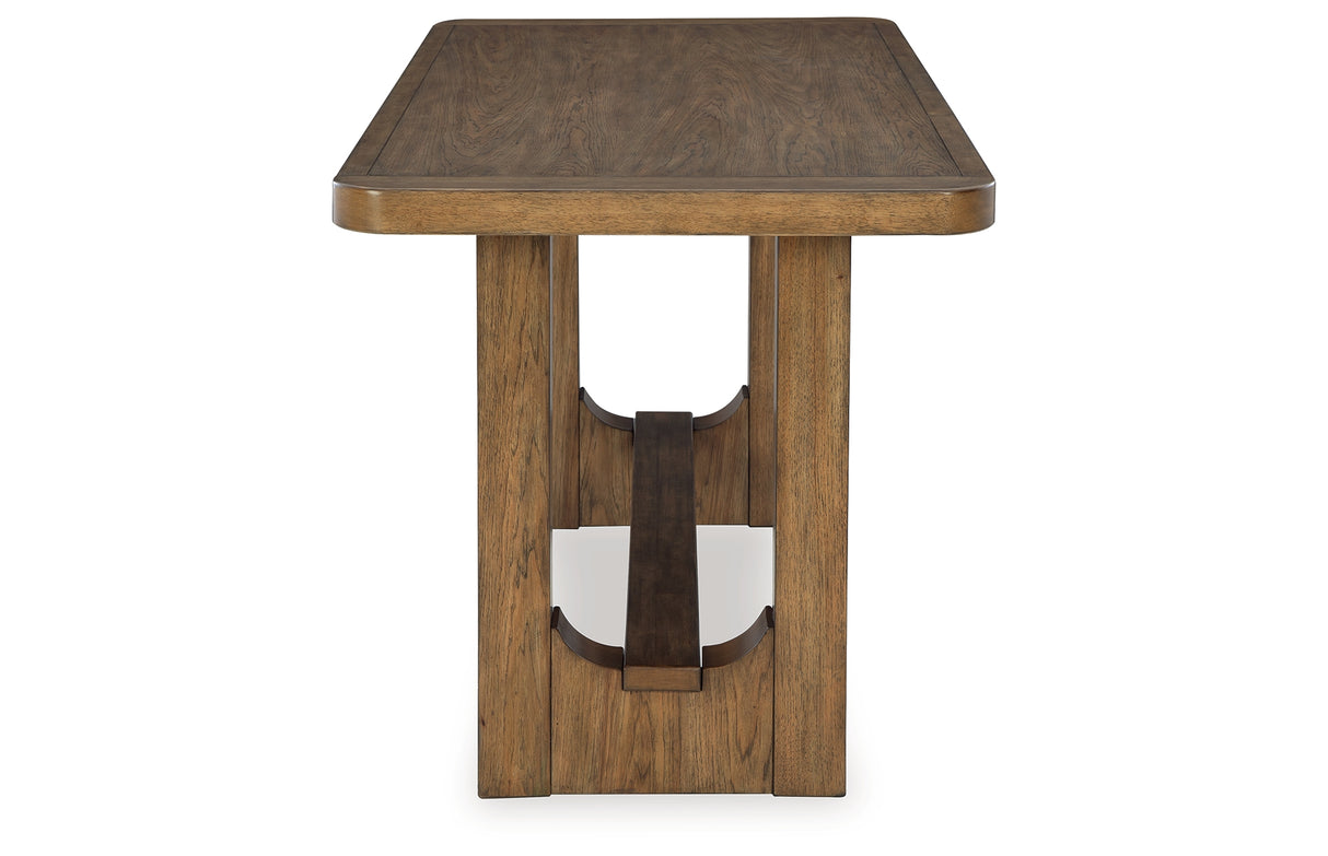 Cabalynn Light Brown Counter Height Dining Table and 6 Barstools from Ashley Furniture - Luna Furniture