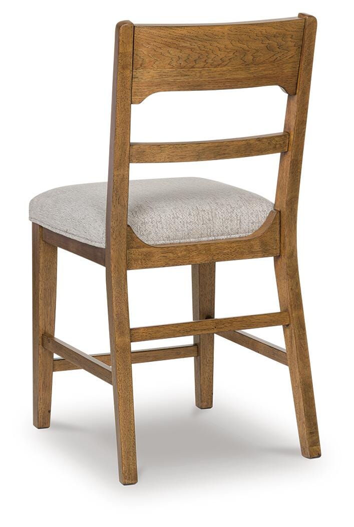 Cabalynn Counter Height Dining Table and 6 Barstools in Light Brown from Ashley - Luna Furniture