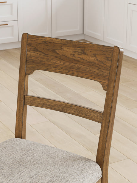 Cabalynn Oatmeal/Light Brown Counter Height Barstool, Set of 2 from Ashley - Luna Furniture