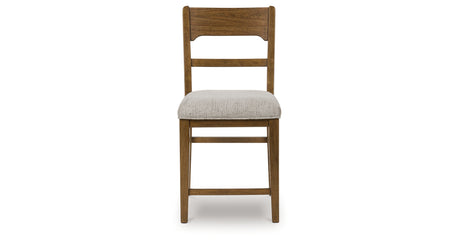 Cabalynn Light Brown/Oatmeal Counter Height Dining Table and 4 Barstools from Ashley Furniture - Luna Furniture