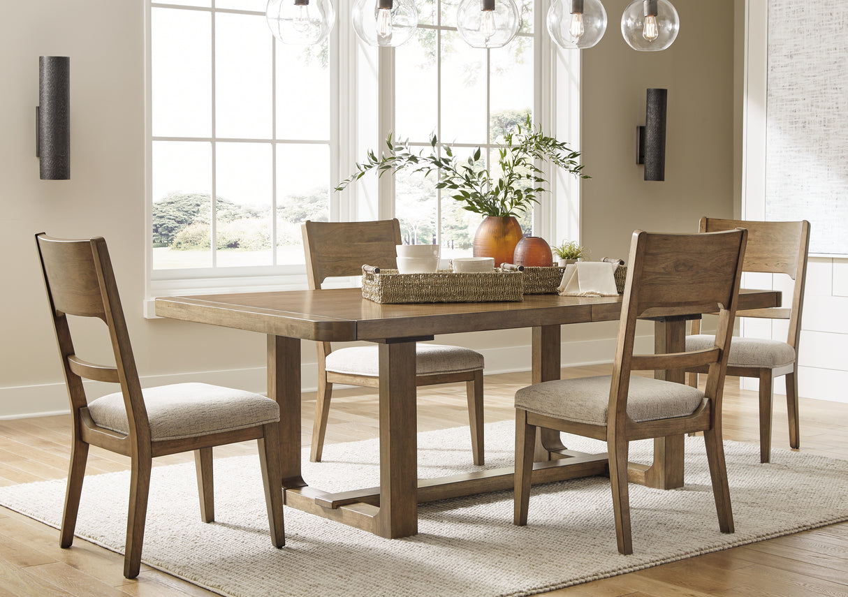 Cabalynn Light Brown Dining Table and 8 Chairs from Ashley - Luna Furniture