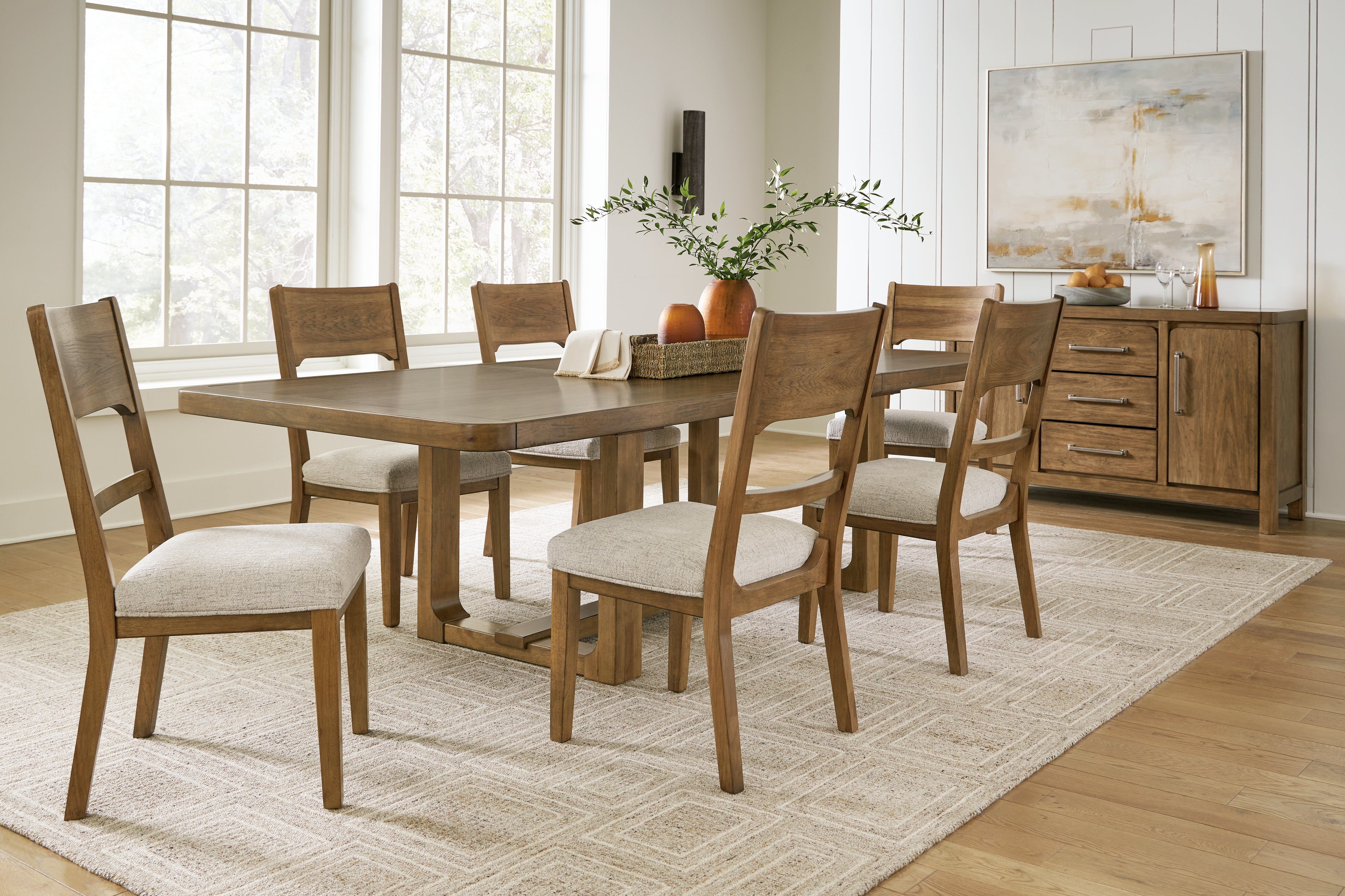 Ashley CABALYNN Light Brown Dining Chair, Set of 2 - Luna Furniture