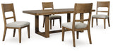 Cabalynn Light Brown Dining Table and 4 Chairs from Ashley - Luna Furniture