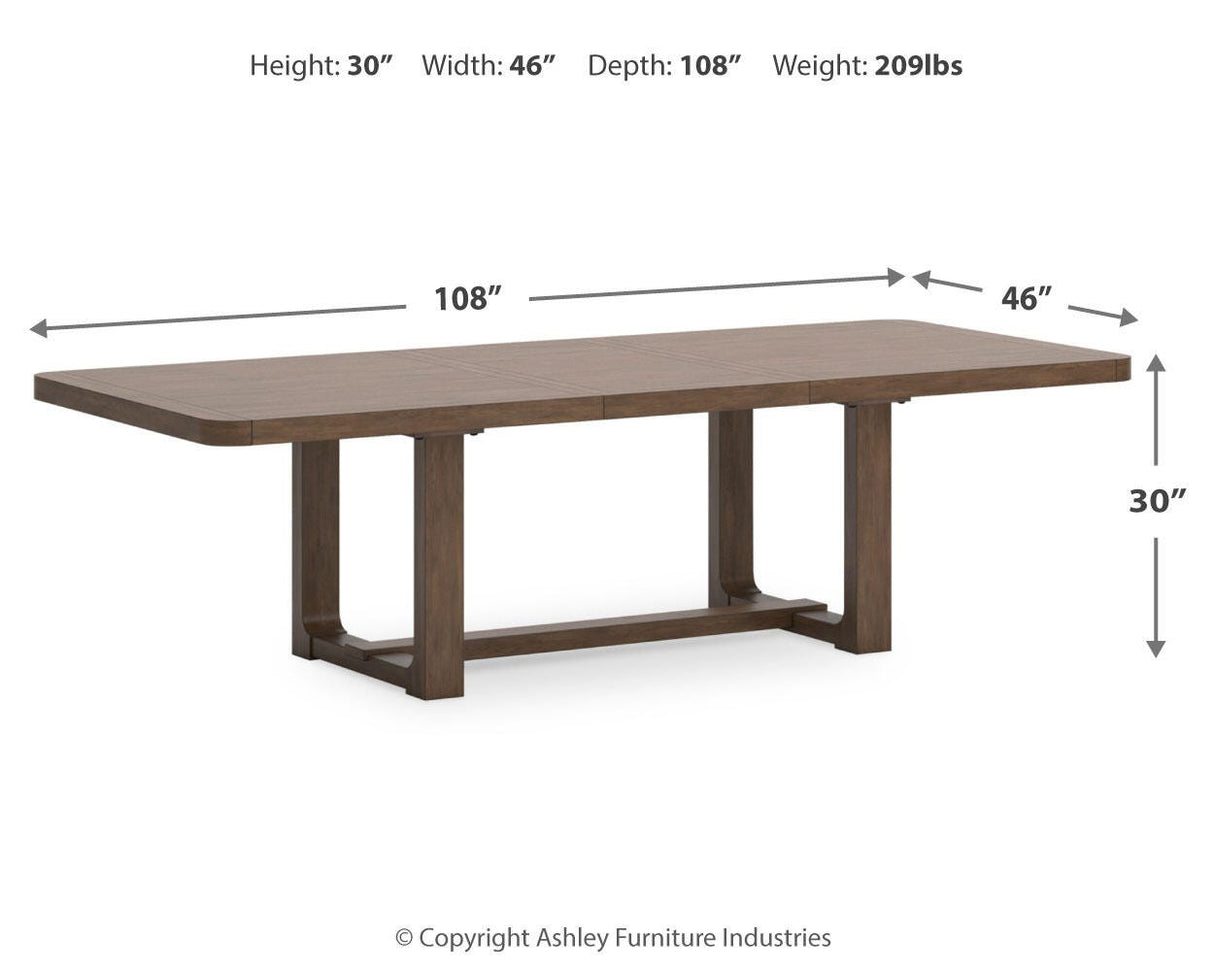 Cabalynn Light Brown Extension Dining Table and 4 Chairs from Ashley Furniture - Luna Furniture