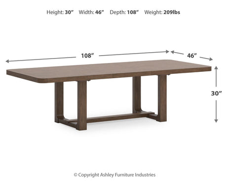 Cabalynn Light Brown Extension Dining Table and 4 Chairs from Ashley Furniture - Luna Furniture
