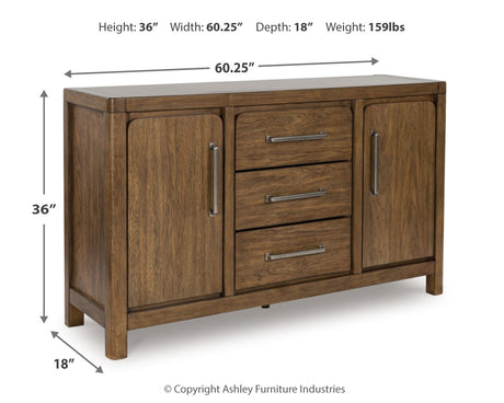 Cabalynn Counter Height Dining Table and 6 Barstools with Storage in Light Brown from Ashley Furniture - Luna Furniture
